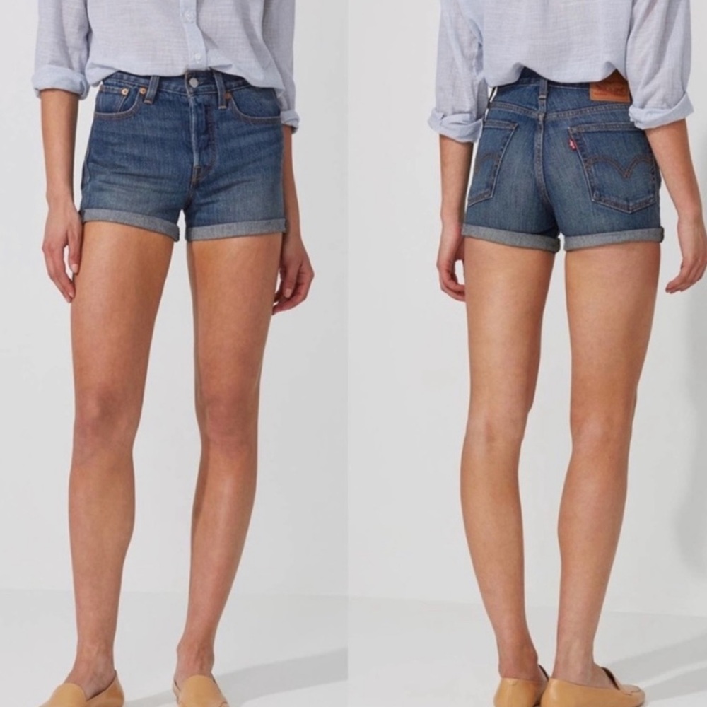 Levi’s High Rise Cuffed Jean Shorts